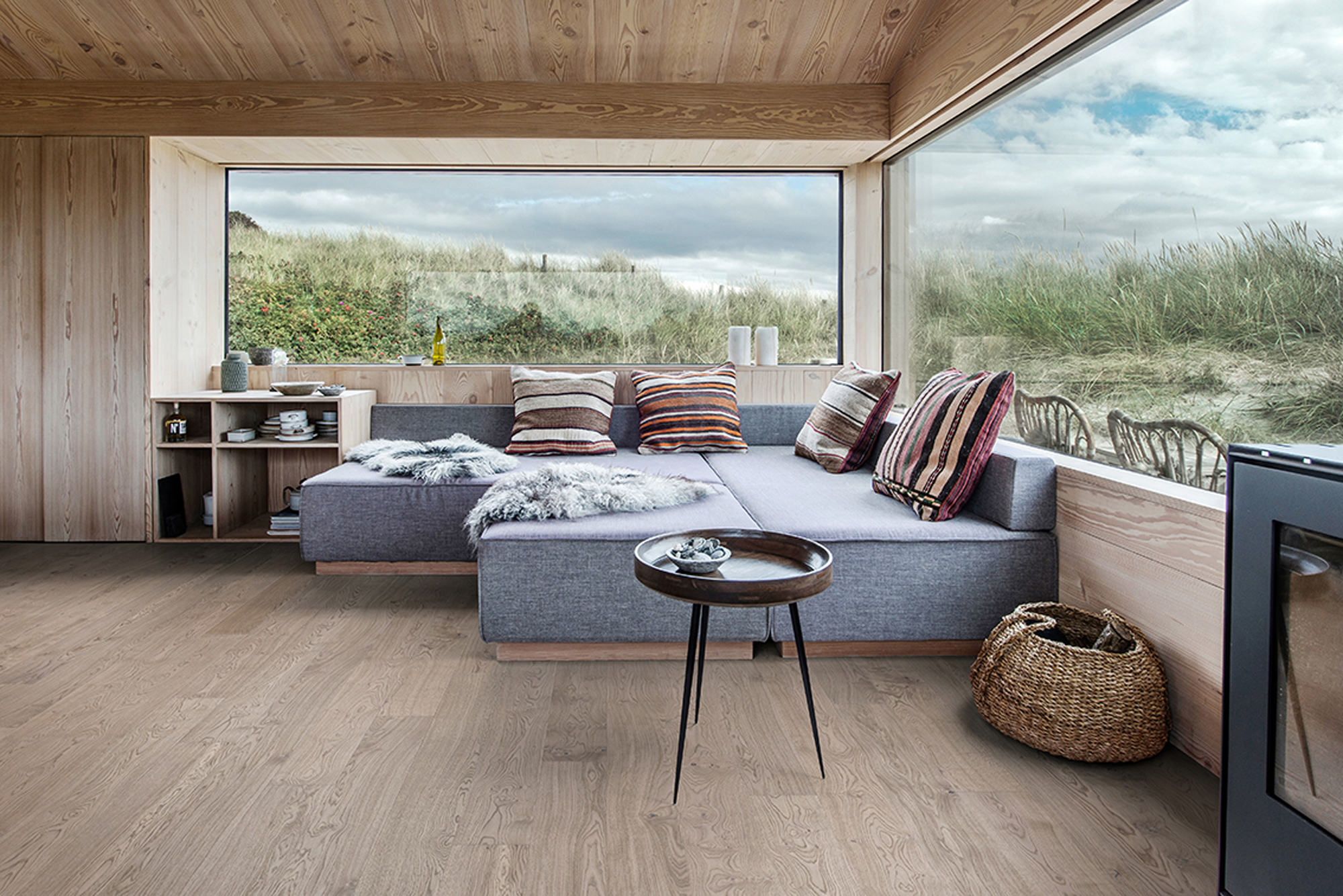 北欧温馨家，蘑菇视频免费看成人网站进口地板 勒克斯系列-单拼海滨橡木